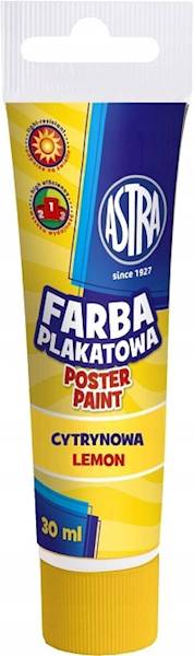 farba plakatowa Astra 30ml tuba cytrynowa