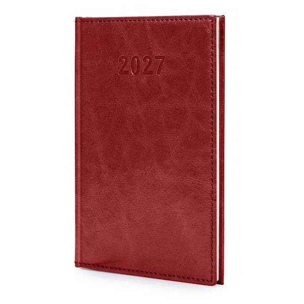 Kalendarz 2027 Notami A5 Książkowy Tygod Bordo