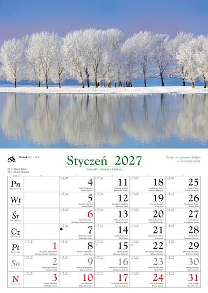 Kalendarz 2027 Lucrum rodzinny Pejzaże Polski
