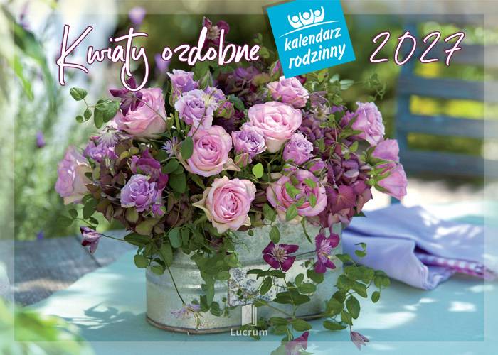 Kalendarz 2027 Lucrum rodzinny Kwiaty ozdobne