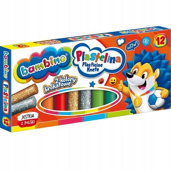 Plastelina 12 kol. Majewski Bambino mix wzorów