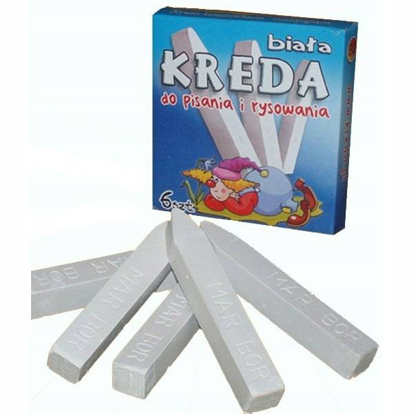 Kreda szkolna niepyląca biała  6szt. MAR-BOR B2