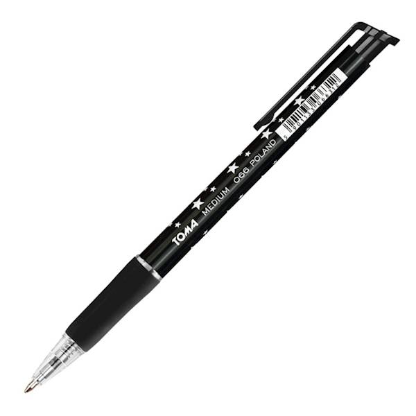 Długopis TOMA Medium 1mm automat czarny