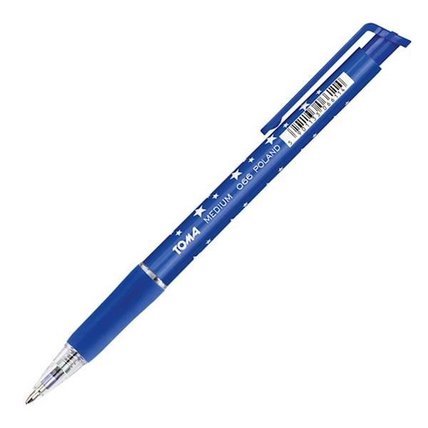 Długopis TOMA Medium 1mm automat niebieski