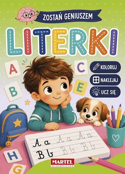 Zostań geniuszem Literki z naklejkami