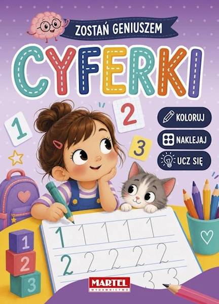 Zostań geniuszem Cyferki z naklejkami