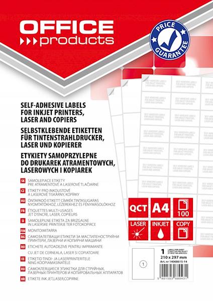 Etykiety samoprzylepne A4 białe opak./100szt.