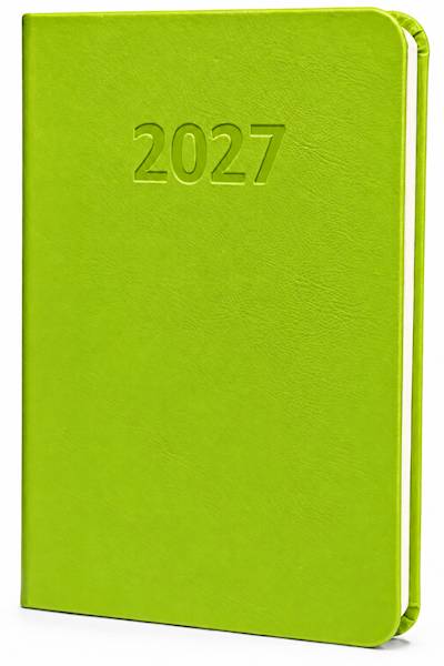 Kalendarz 2027 O-press ks A6 Prestige Tyg. Zielony