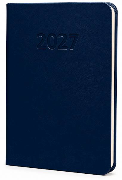 Kalendarz 2027 O-press ks A6 Prestige Tyg. Granat