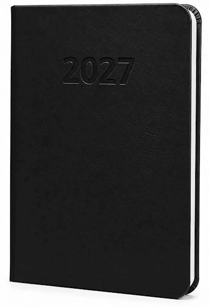 Kalendarz 2027 O-press ks A6 Prestige Tyg. Czarny