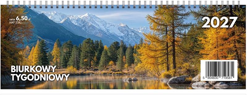 Kalendarz 2027 O-press biurkowy 29x10cm Tygodniowy