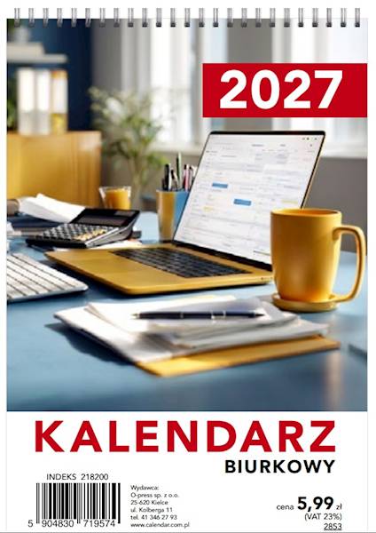 Kalendarz 2027 O-press biurkowy A5 Pionowy