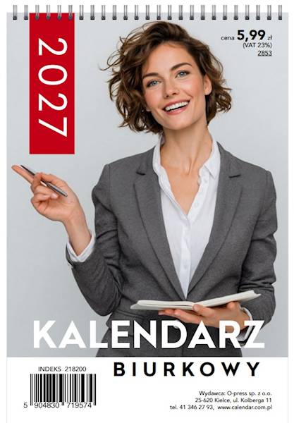 Kalendarz 2027 O-press biurkowy A5 Pionowy