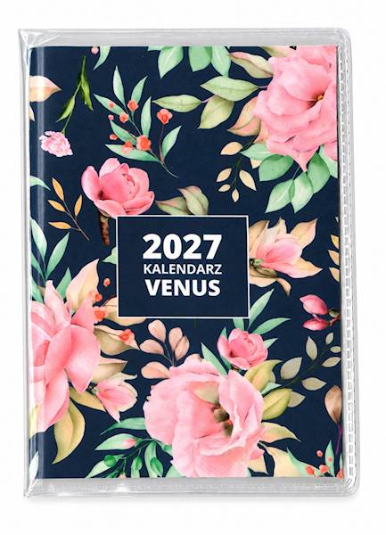 Kalendarz 2027 O-press A7 Kieszonkowy Venus granat