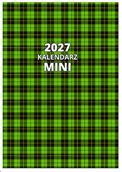 Kalendarz 2027 O-press A7 Kieszonkowy Mini Krata Z