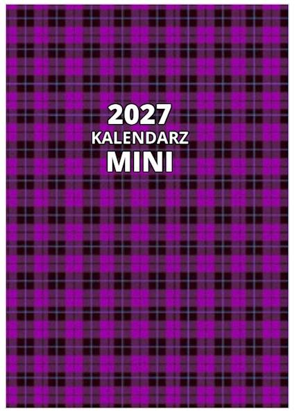Kalendarz 2027 O-press A7 Kieszonkowy Mini Krata F