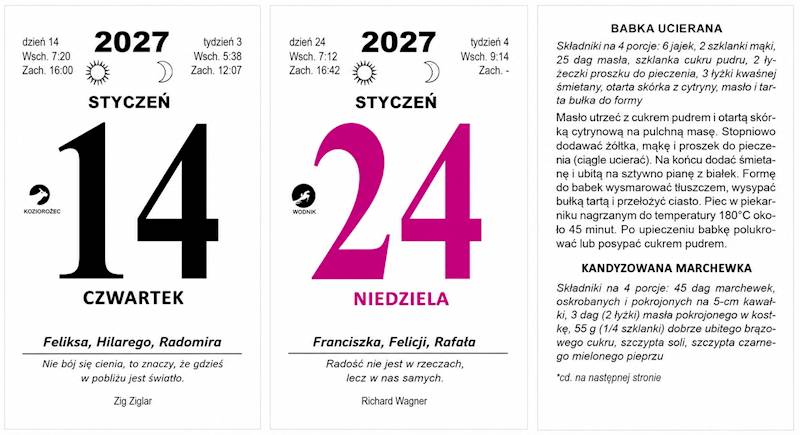 Kalendarz 2027 O-press Zdzierak B7 Rodzinny