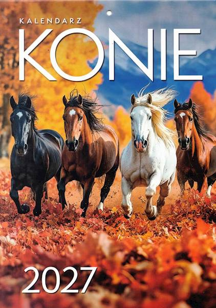 Kalendarz 2027 O-press A4 Ścienny Konie