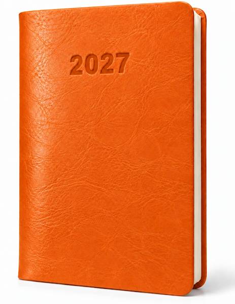 Kalendarz 2027 O-press A7 Kieszonkowy Lira Orange