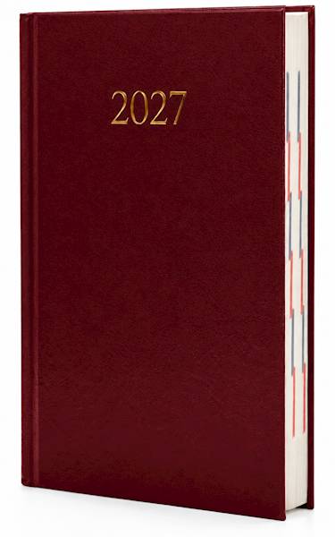 Kalendarz 2027 O-press A5 Planer EK dzienny Bordo