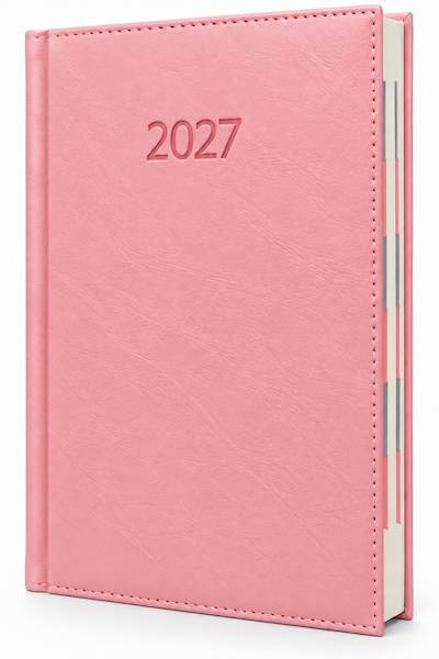 Kalendarz 2027 O-press ks A4 Agenda dzienny Różowy