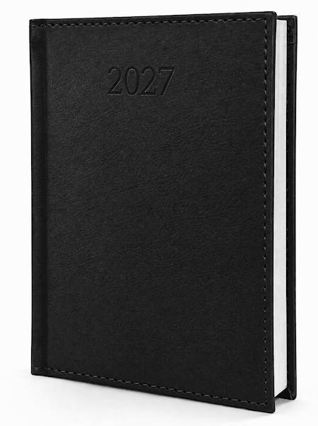 Kalendarz 2027 O-press ks A6 Figaro Dzienny Czarny
