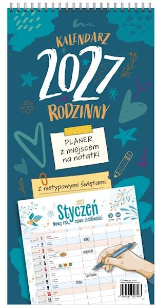 Kalendarz 2027 O-press Notatnikowy planer rodzinny