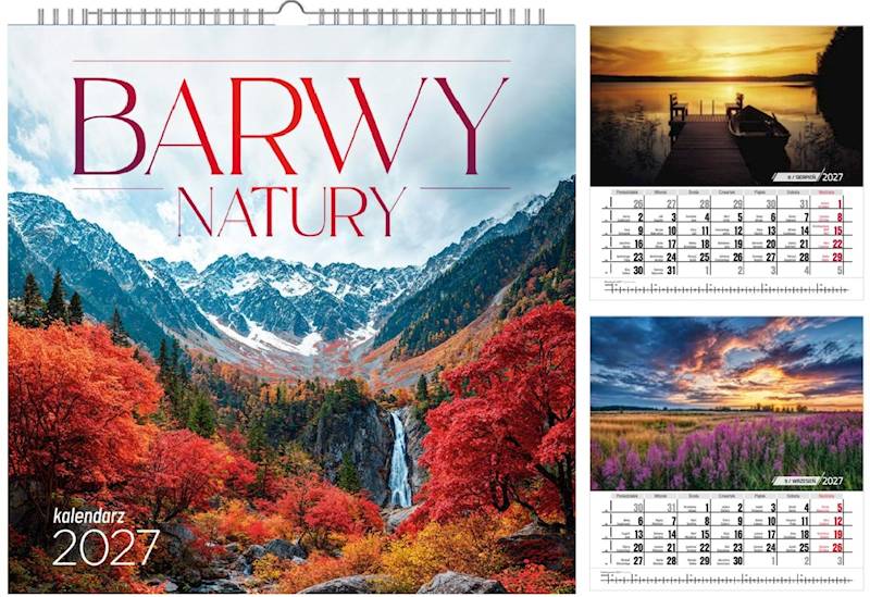 Kalendarz 2027 O-press 33x33 Ścienny Barwy Natury