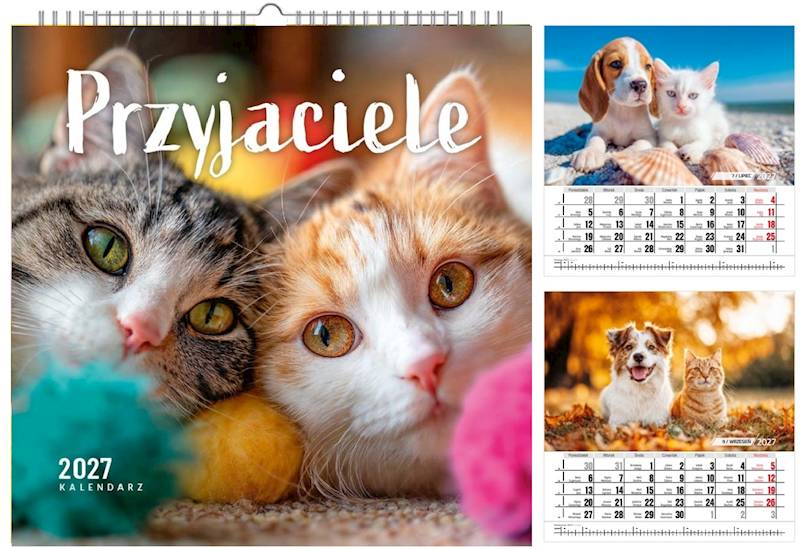 Kalendarz 2027 O-press 33x33 Ścienny Przyjaciele