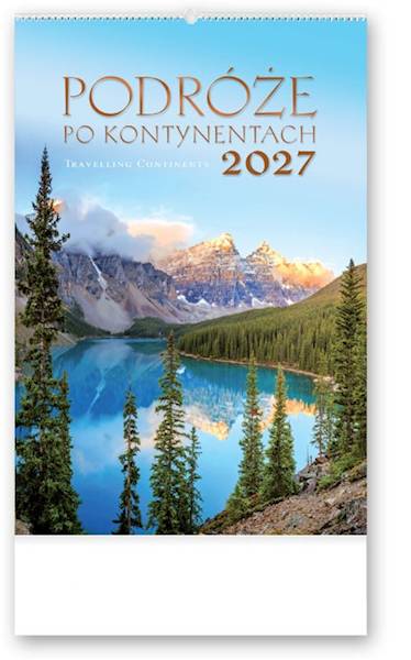 Kalendarz 2027 Lucrum 32x47 Podróże kontynentach