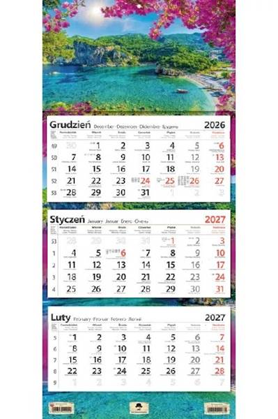 Kalendarz 2027 PK Ścienny Trójdzielny. Korfu
