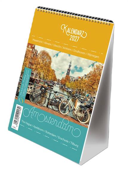 Kalendarz 2027 M&P B6 pionowy ze spiralką Amsterda