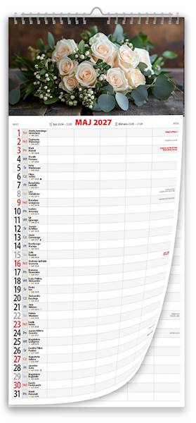 Kalendarz 2027 Avanti Terminarz KPD 49x22 Kwiaty
