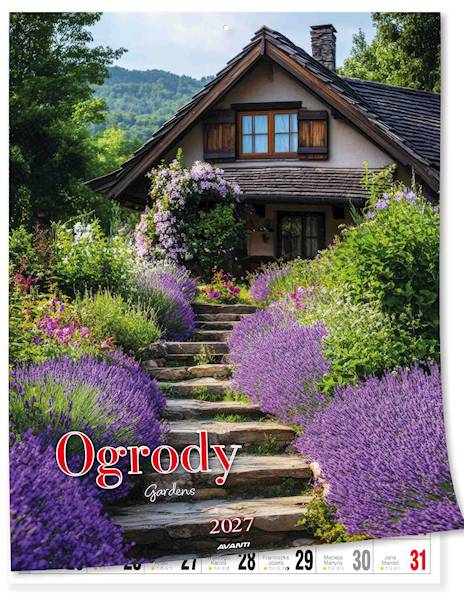 Kalendarz 2027 Avanti 30,5x23cm Ogrody