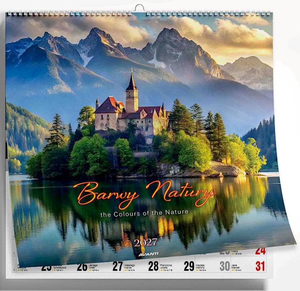 Kalendarz 2027 Avanti Ścienny 32x32 Barwy Natury