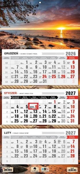 Kalendarz 2027 PK Ścienny Trójdzielny. Orłowo