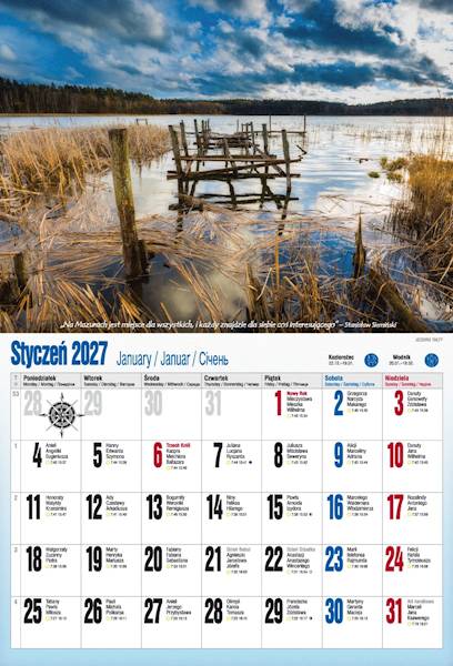 Kalendarz 2027 PK Albumowy Mazury cud natury