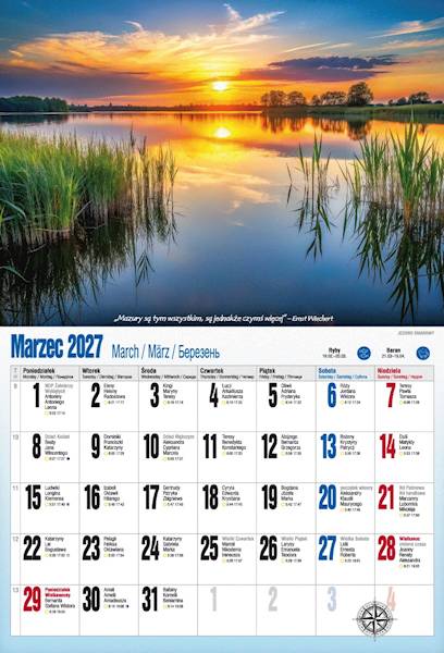 Kalendarz 2027 PK Albumowy Mazury cud natury
