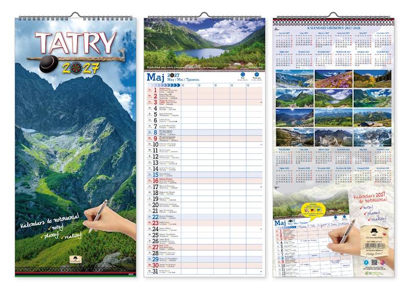 Kalendarz 2027 PK Notatnikowy Tatry