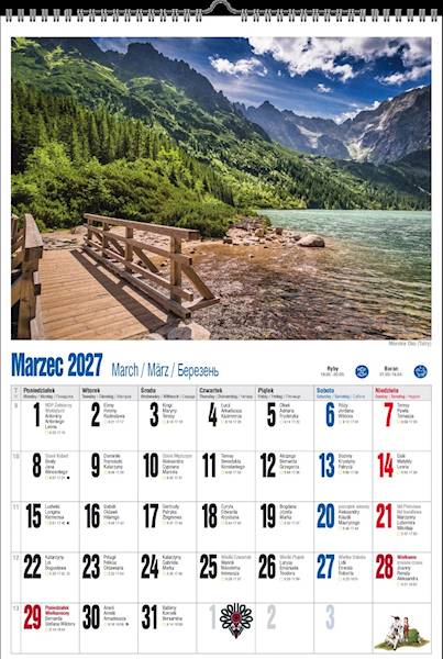 Kalendarz 2027 PK Ścienny A3 P13 Polskie klimaty