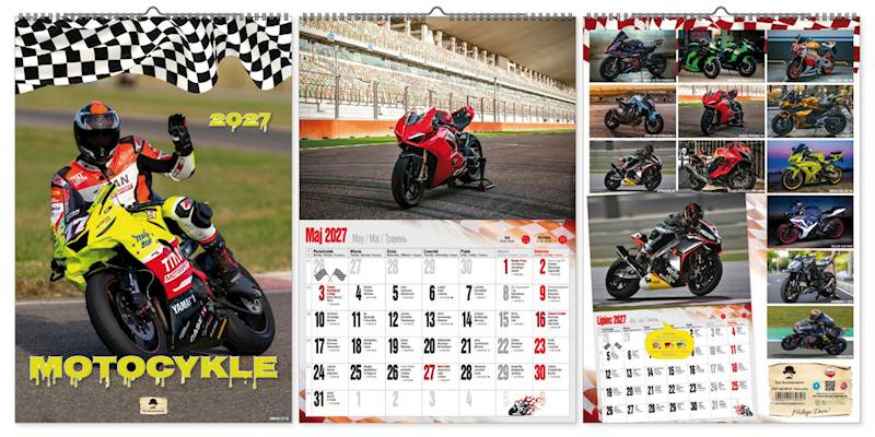 Kalendarz 2027 PK Ścienny A3 P7 Motocykle