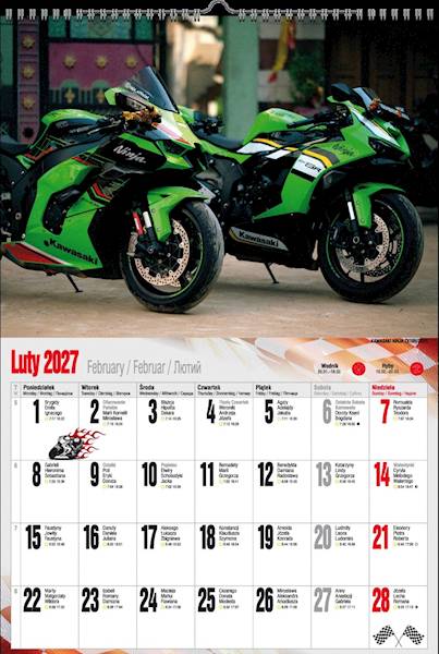 Kalendarz 2027 PK Ścienny A3 P7 Motocykle