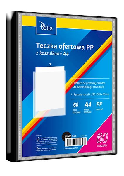 Teczka ofertowa A4 PP 60 koszulek czarna