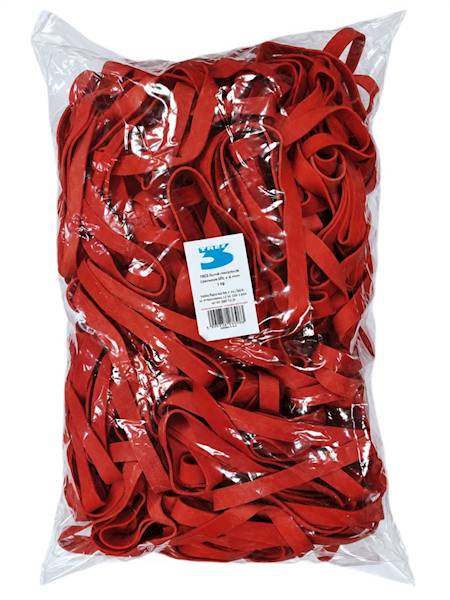 gumki recepturki 1kg 80mmx10mm (dł. 13cm) Czerwone