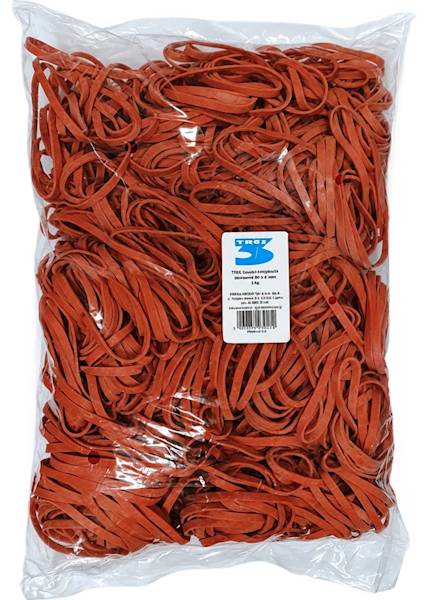 gumki recepturki 1kg 50mmx5mm (dł. 8cm)  czerwone