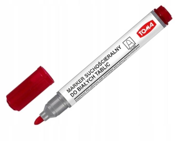Marker do tablic suchościeralnych TOMA O/K czerwon