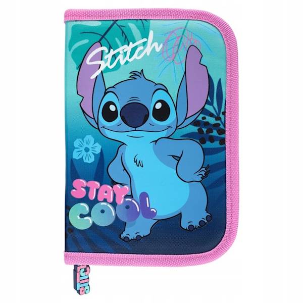 Piórnik dwuklapkowy bez wyposażenia Stitch