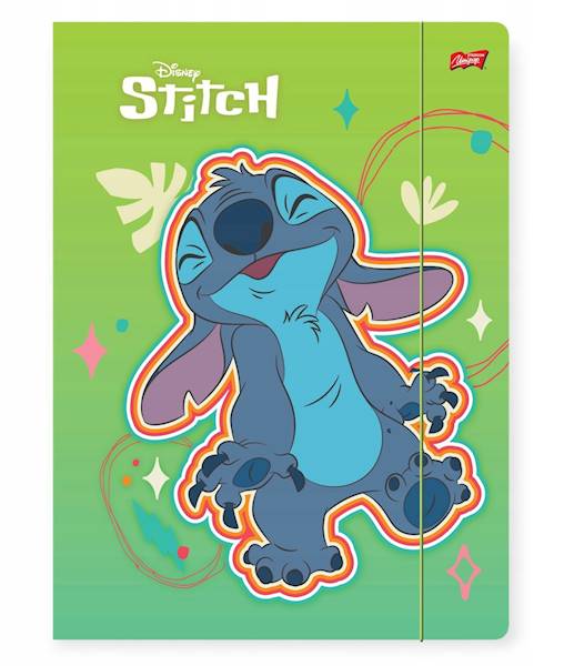 Teczka z gumką A4 Stitch zielona