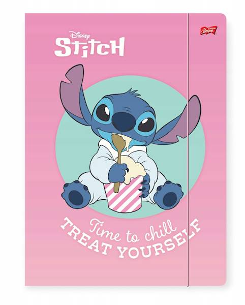 Teczka z gumką A4 Stitch różowa