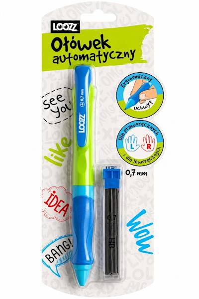 Ołówek automatyczny 0,7 Ergonomiczny uchwyt Niebie